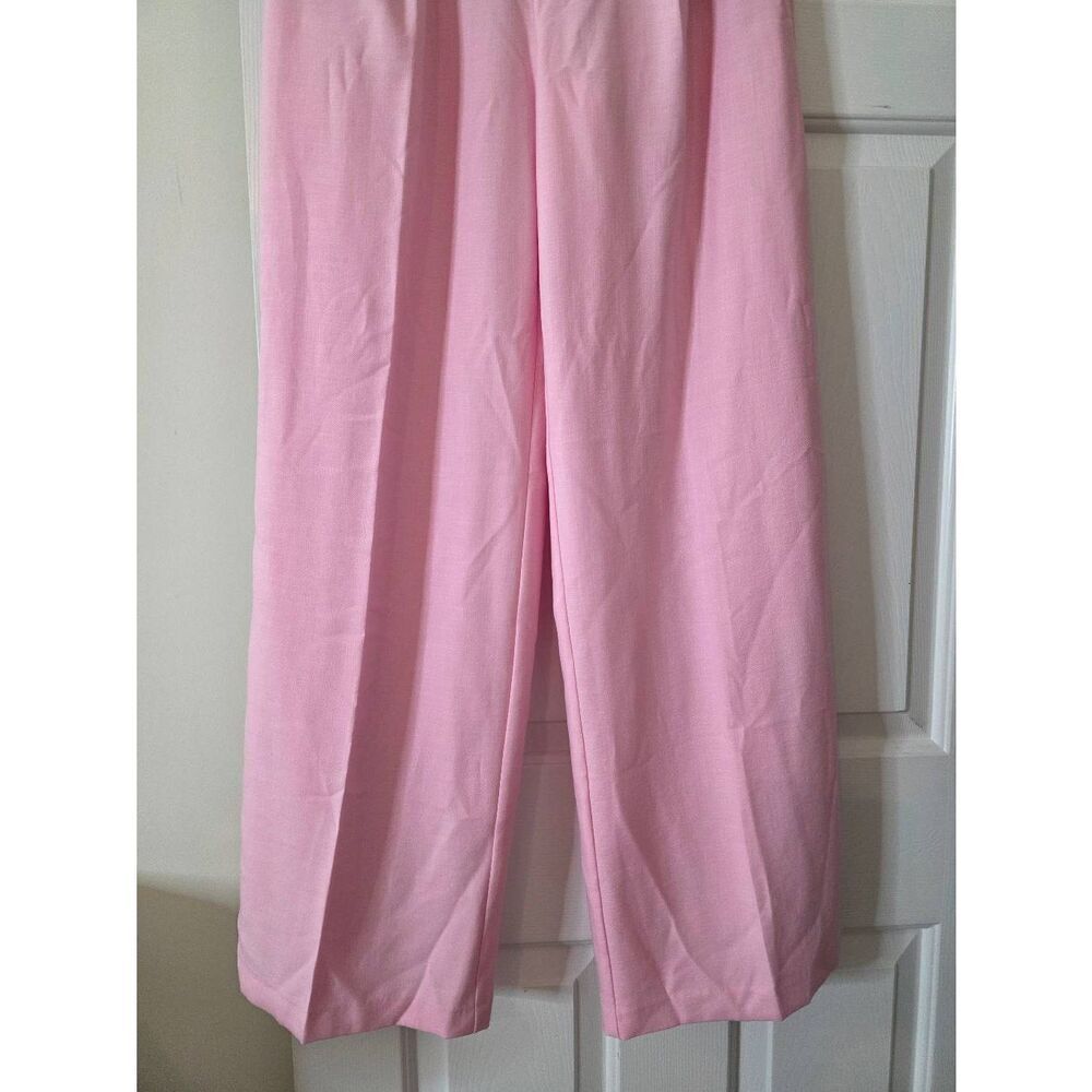 BLOGGER'S FAVE! Zara High Waisted Pants Pastel Pink NWT Size S - Picture 7 of 11